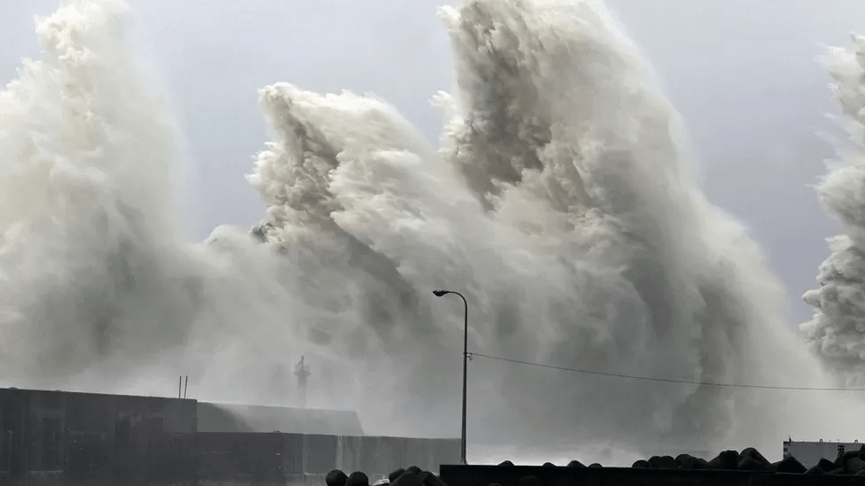 Nine million people to be evacuated in Japan as Typhoon hits