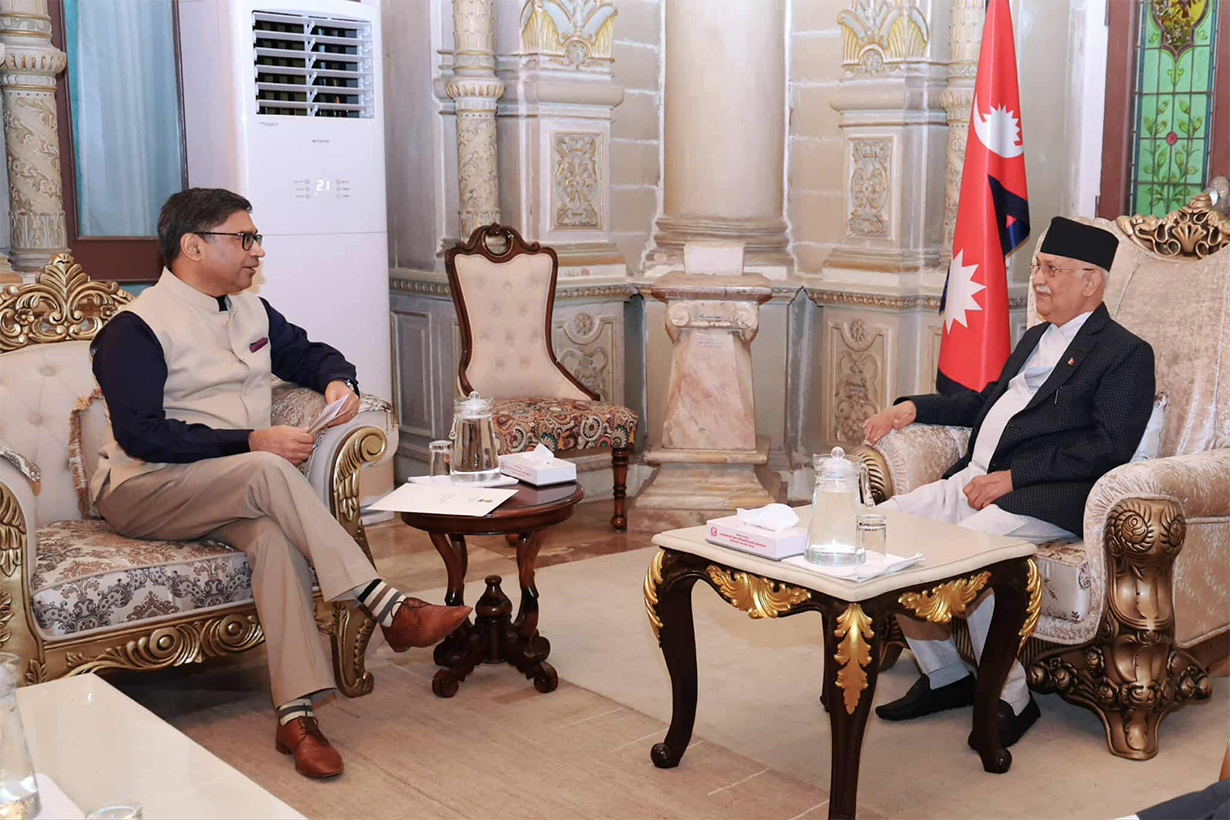 Indian Foreign Secretary Misri meets Prime Minister Oli